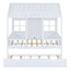 House Bed With Twin Size Trundle, Daybed