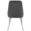 Padded Side Chair Of 2) With Upholstered Seat And Polished - Gray