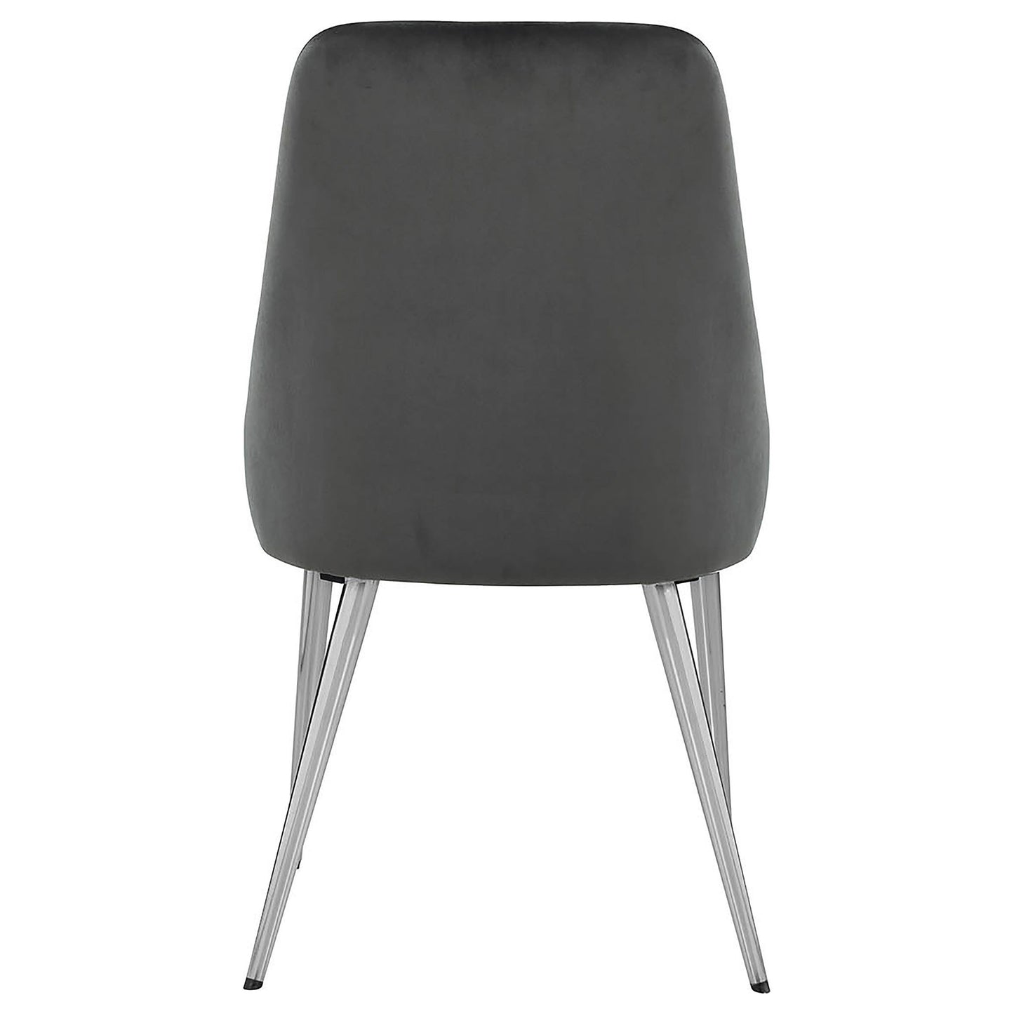 Padded Side Chair Of 2) With Upholstered Seat And Polished - Gray