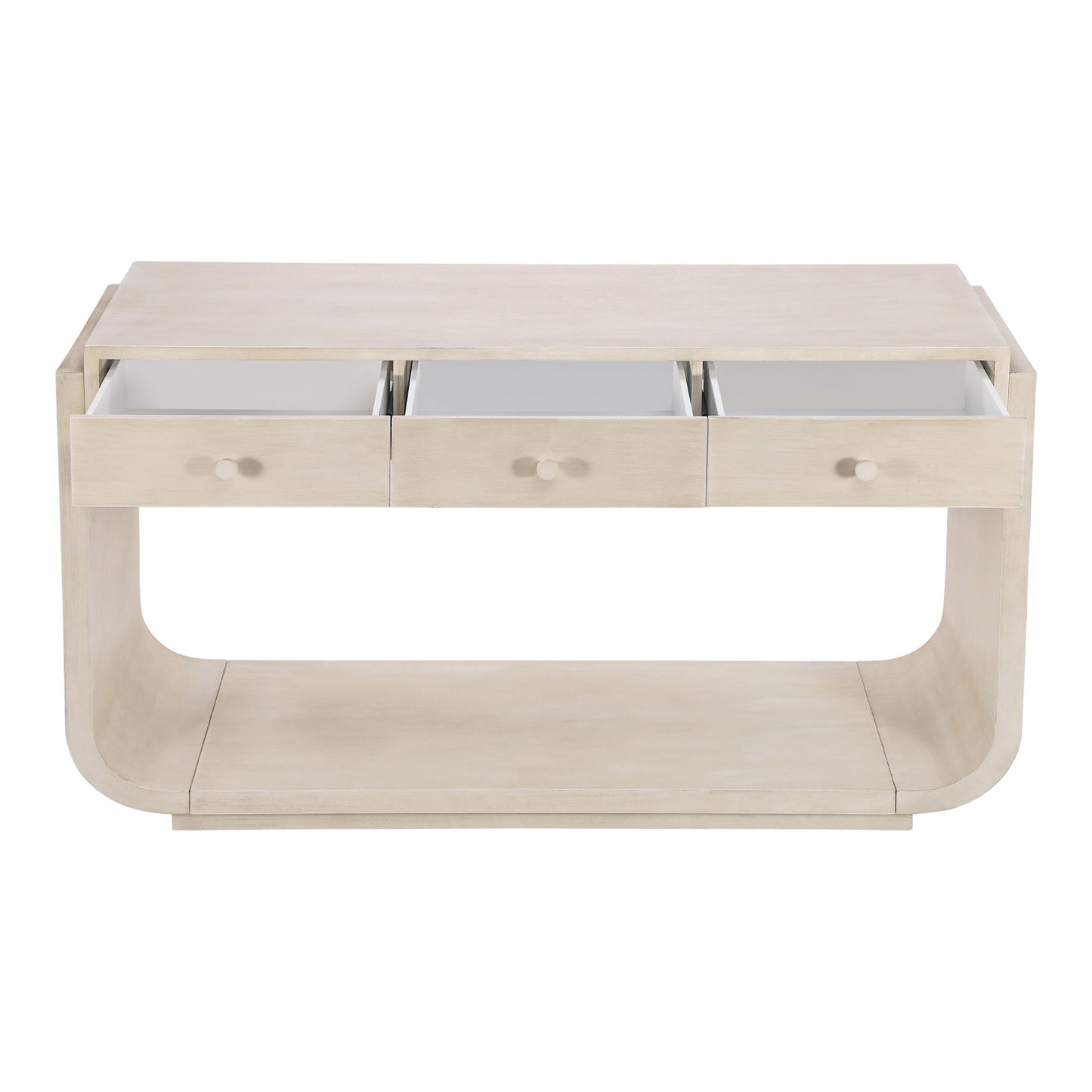 Console Table With 3 Drawers, Display Shelf