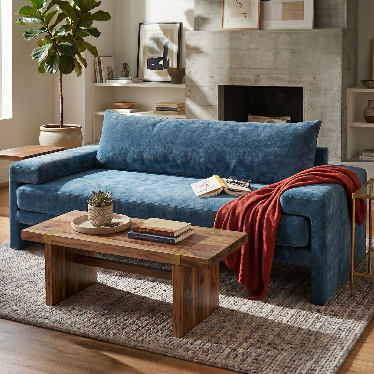 Upholstered 3 Seater Sofa With Wide Armrests