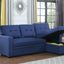 Upholstered Pull Out Sectional Sofa With Chaise