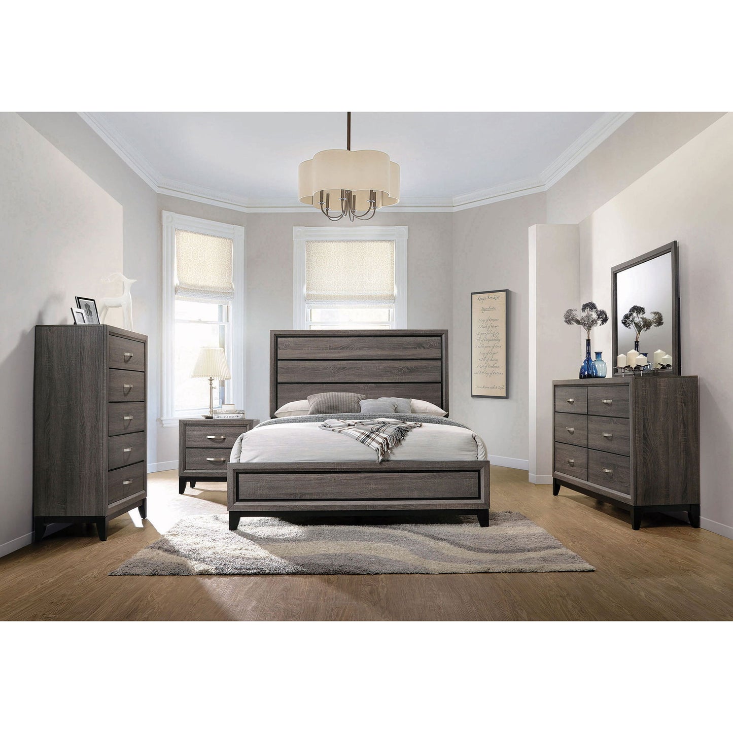Carina - Eastern King Bed - Oak