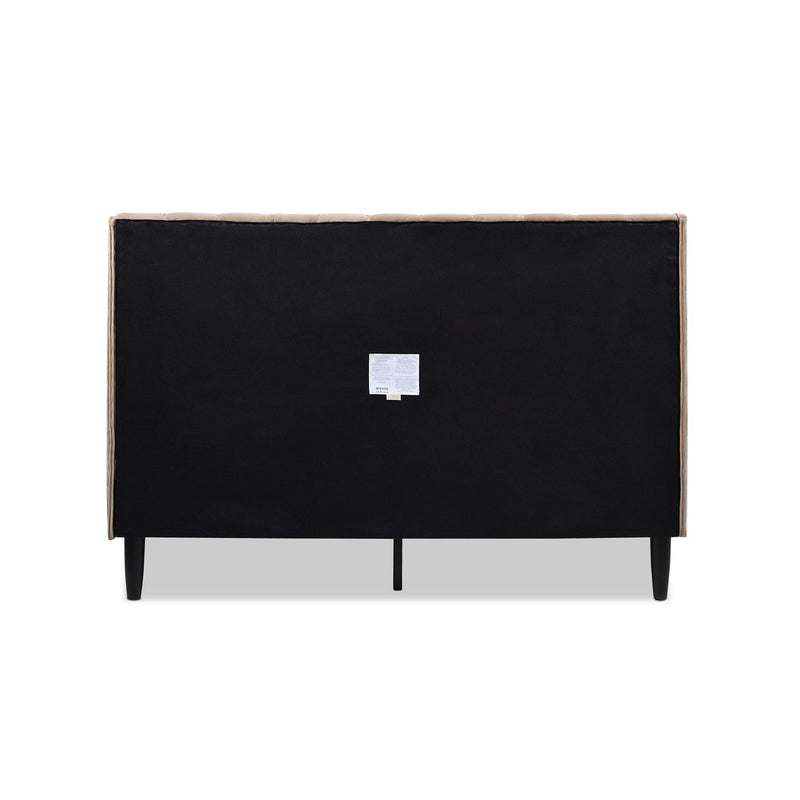 Aspen - Queen Vertical Tufted Modern Headboard Platform Bed Set - Mink