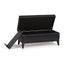 Oregon - Storage Ottoman Bench With Tray - Distressed Black