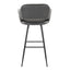 Margarite - Contemporary Fixed Height BarStool With Square Footrest (Set of 2)