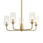Dazzle - 5 Lights Chandelier With Clear Seeded Satin - Antique Brass / Clear / Gold