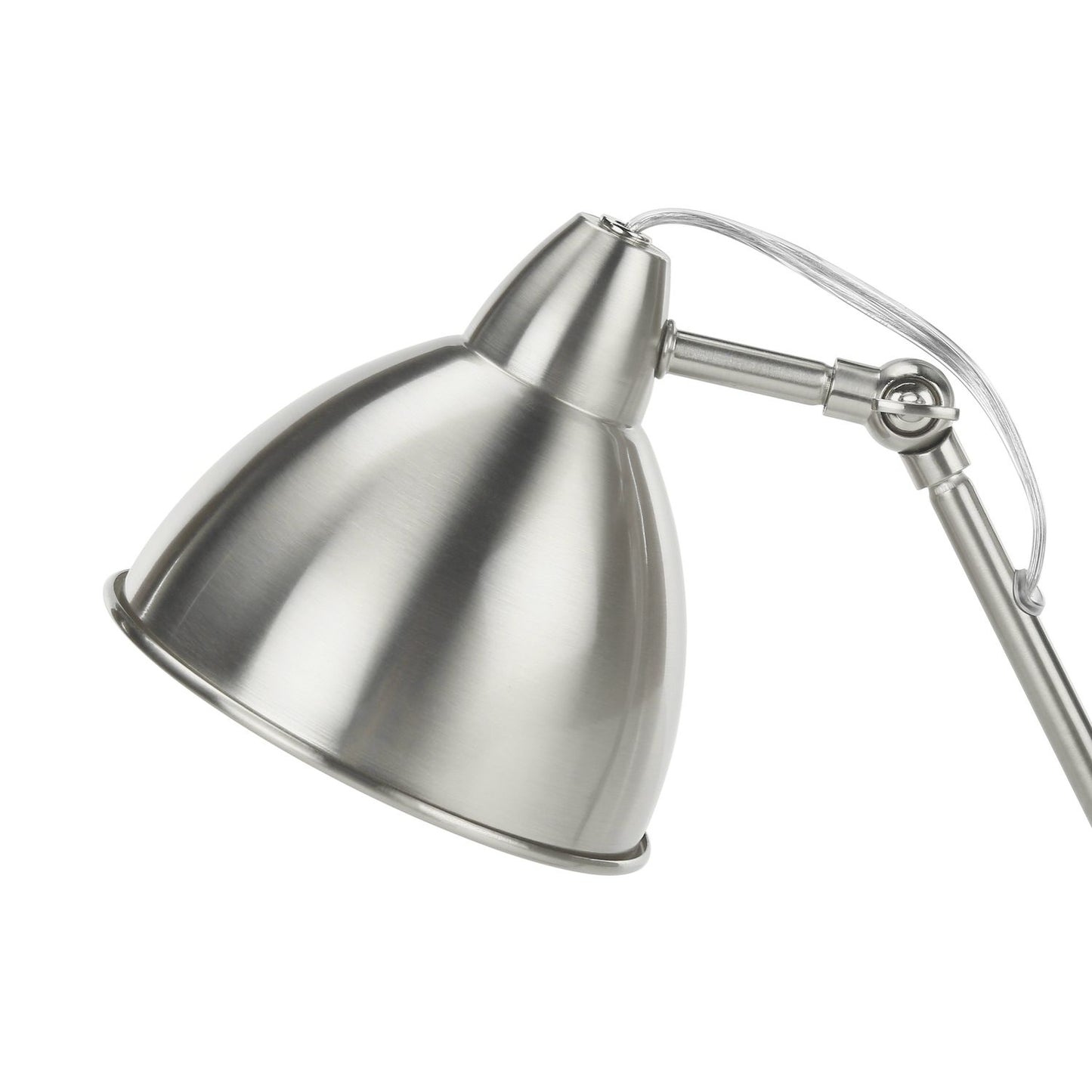 Lighting, Table Lamp, USB Port Included, Nickel Metal, Nickel Shade, Modern - Silver