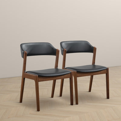 Enzo - Dining Chair (Set of 2) - Black / Brown