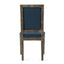 Traditional Style Dining Chair Set With Fabric Upholstery