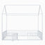 Metal House Bed With Fence And Door
