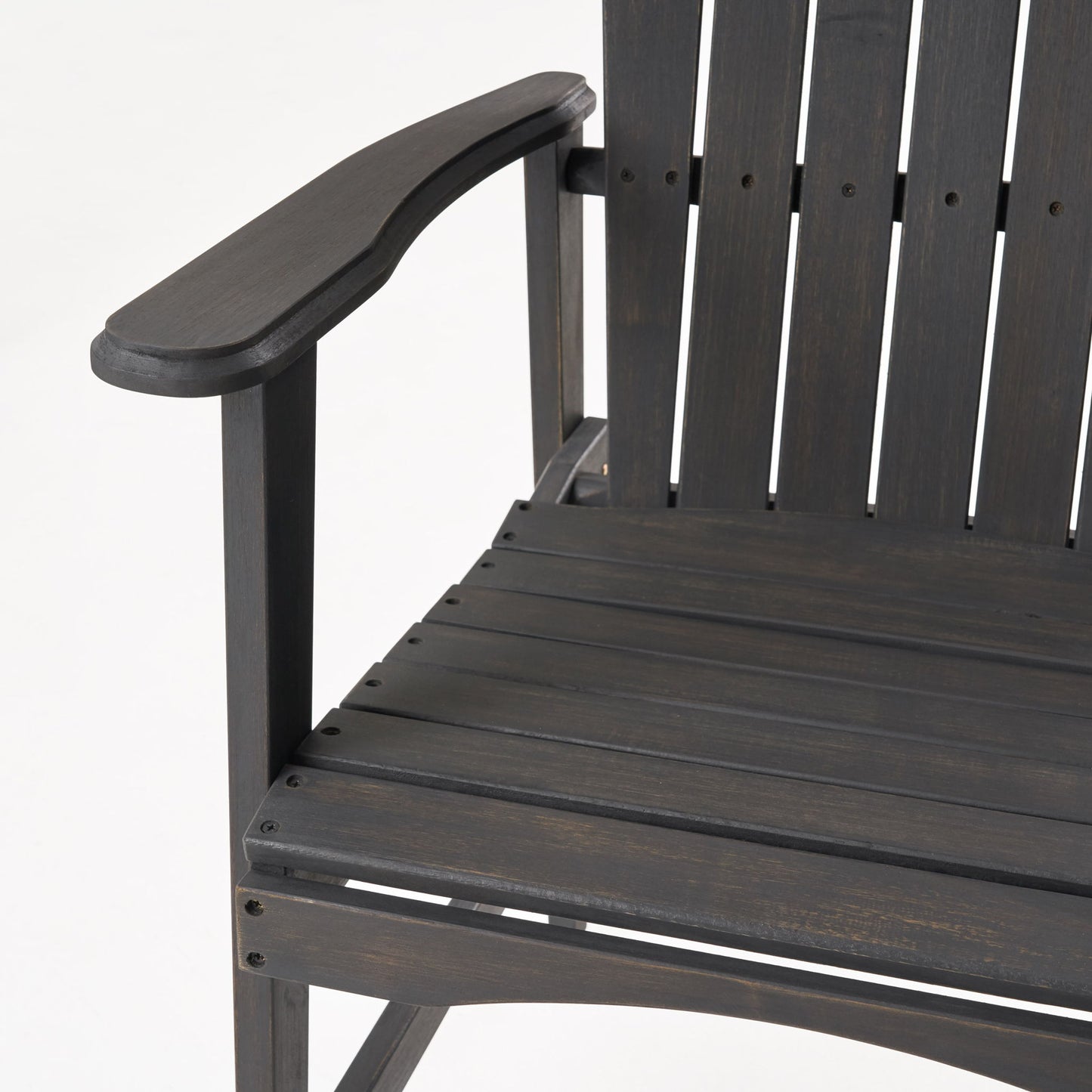 Outdoor Weather Resistant Acacia Wood Adirondack Dining Chairs (Set of 2)