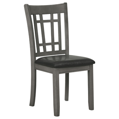 Ingall - 5 Piece Set With Storage Table And Upholstered Chairs - Medium Gray