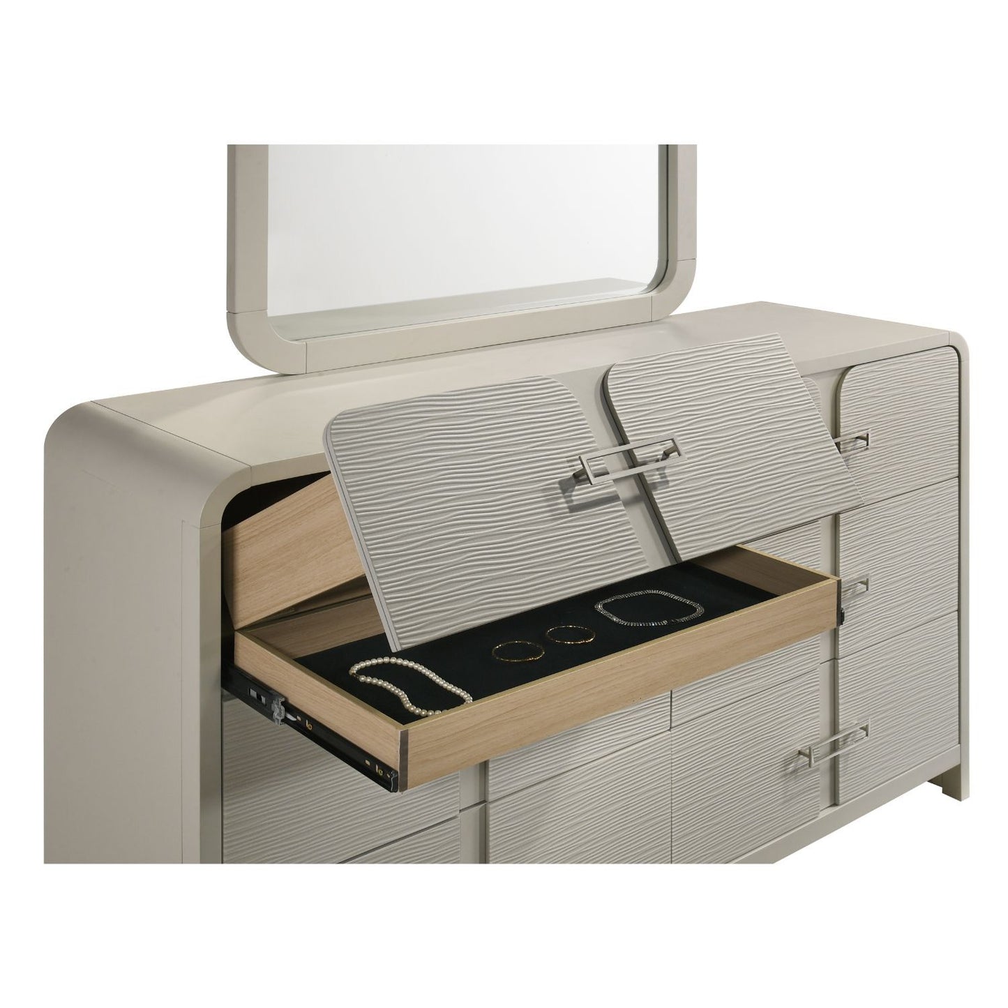 Aria - 6 Drawer Dresser - Beige