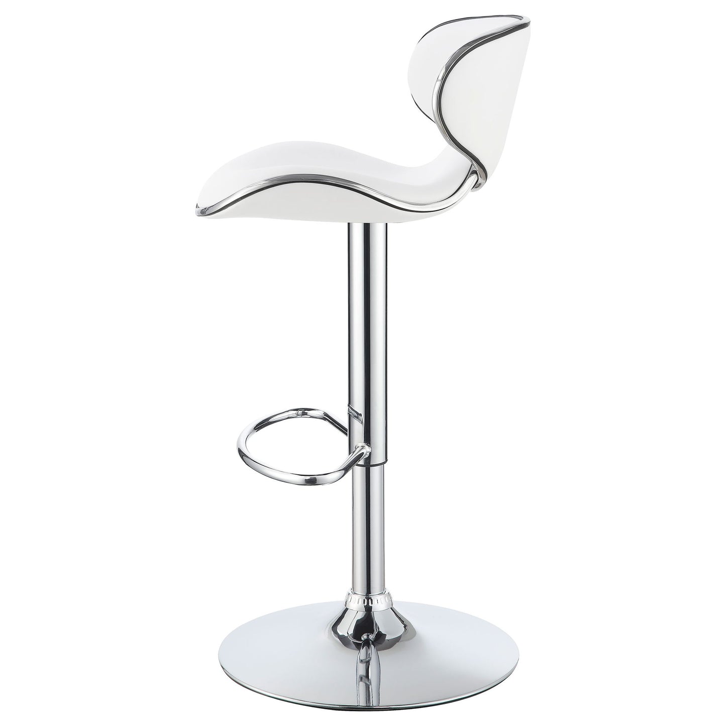 Edenton - Upholstered Adjustable Bar Stool (Set of 2) - White