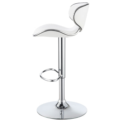 Edenton - Upholstered Adjustable Bar Stool (Set of 2) - White