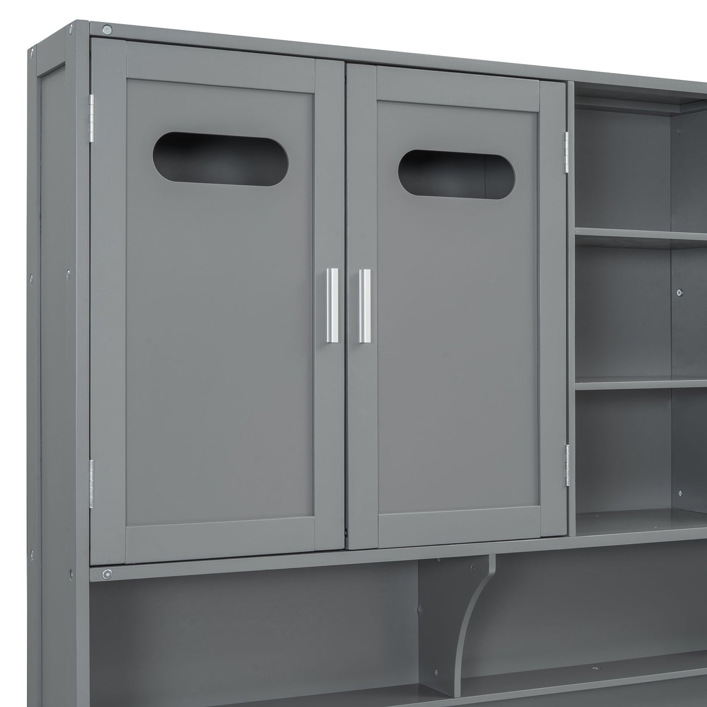 Daybed With All-In-One Cabinet And Shelf