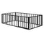Metal Floor Bed Frame With Fence And Door