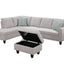 Alger - Left Hand Facing Sofa & Chaise With Ottoman