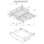 Twin Long 2 Drawer Daybed With Extendable Trundle, Storage Drawers, Fits Standard Mattress - Gray