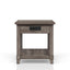 End Table With Storage Drawer Usn - Gray