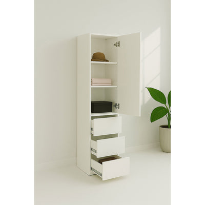 Elise - Modular Closet System With Mirror, Customizable Storage Solution - White