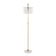 Leslie - Glam / Art Deco Floor Lamp - Gold / White