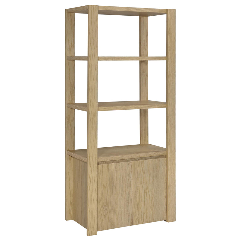 Susac - 3 Piece Entertainment Center With TV Stand And Media Towers - Light Oak