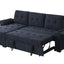 Ashlyn II - 84"W Woven Fabric Reversible Sleeper Sectional Sofa with Storage Chaise