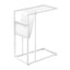 Accent Table, C - Shaped, Contemporary And Modern - White