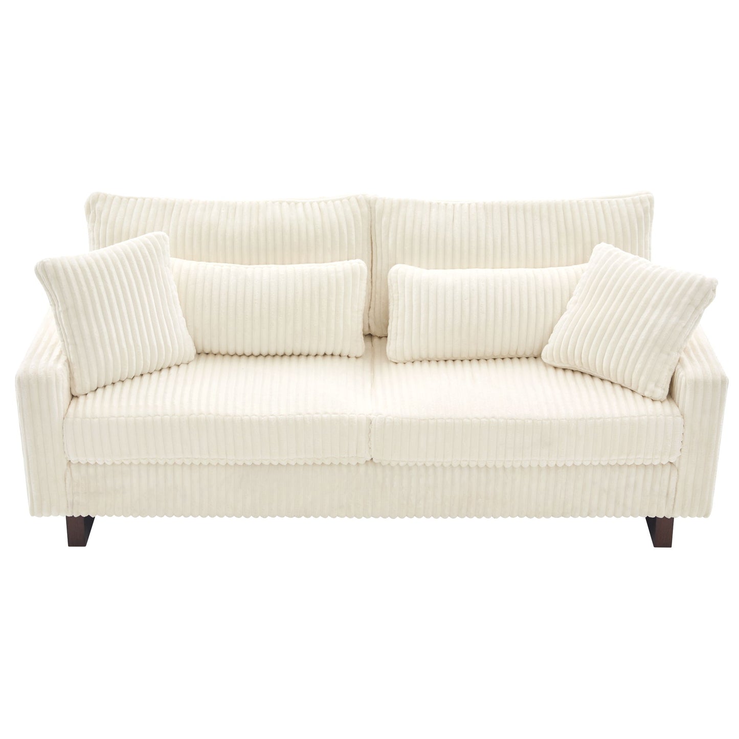 Modern Loveseat Sofa With 4 Pillows