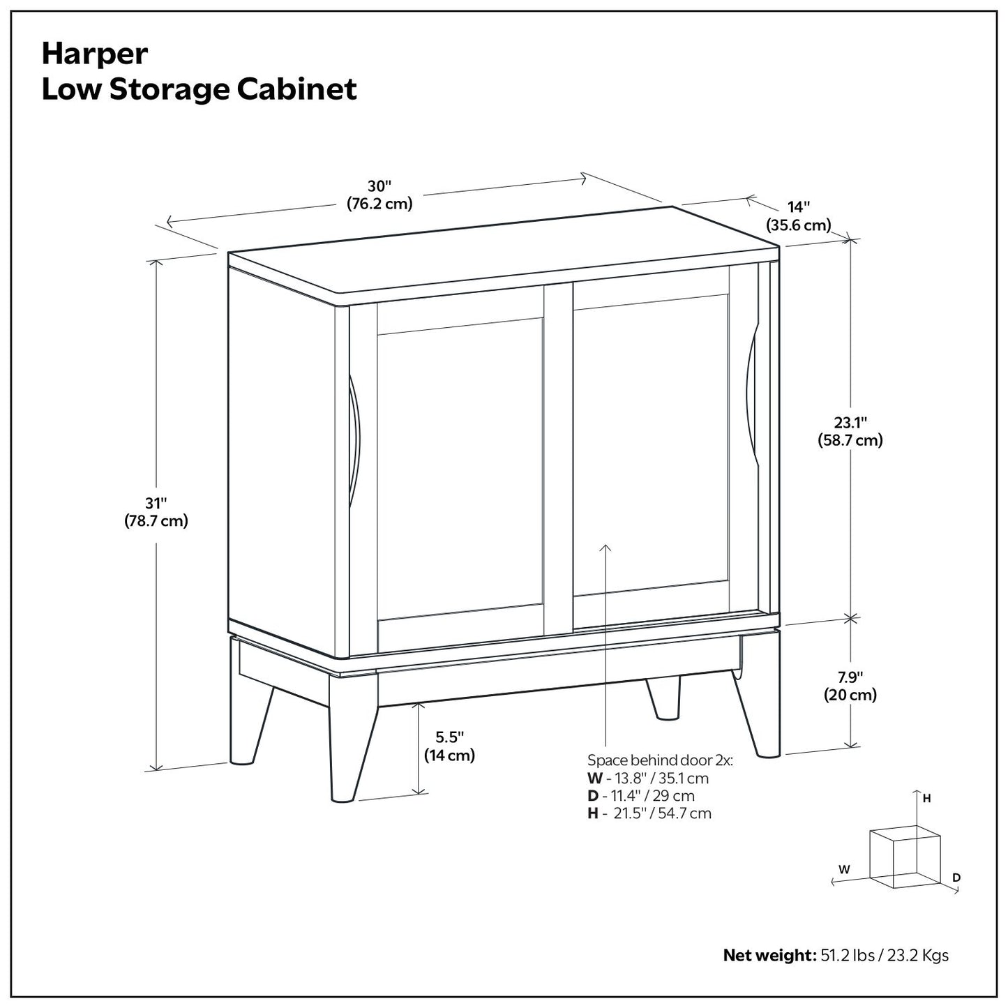 Harper - Low Storage Handcrafted Cabinet