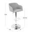 Daniella - Contemporary Adjustable Barstool With Swivel - Light Gray