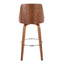 Gianna - Mid Century Modern Fixed Height Barstool With Swivel With Round Footrest (Set of 2)