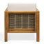 Outdoor Acacia Wood Club Chair With Wicker Accents