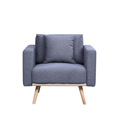 Easton - Fabric Chair With USB Charging Ports Pockets And Pillows