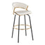 Jie - Fixed Height Contemporary Barstool With Swivel Round Footrest (Set of 2)