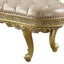 Cabriole - Synthetic Leather Bench - Gold