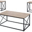 3 Pieces Table Set, Coffee, End, Side, Accent - Brown / Black