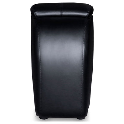 9 Piece Home Theater Seating Set With Recliners And Wedge Consoles - Black