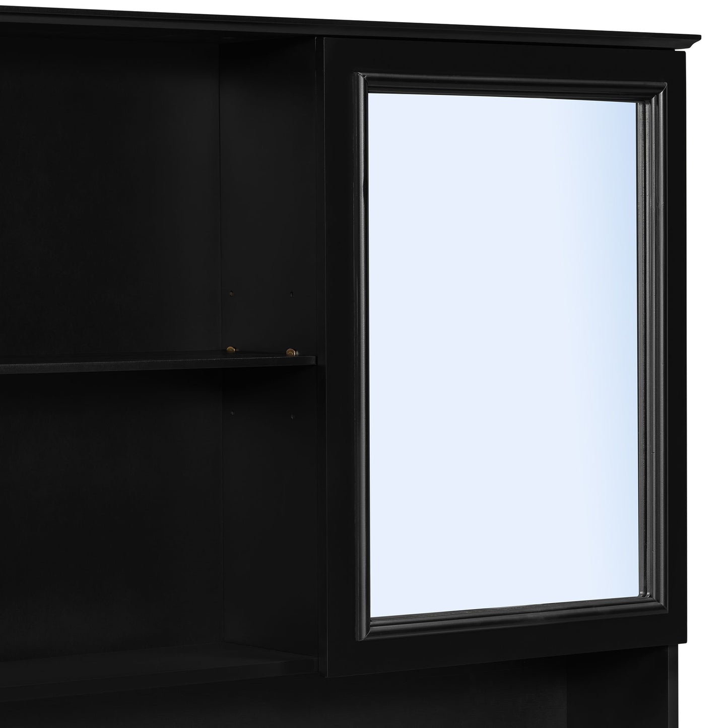 Wall Mounted Bathroom Medicine Cabinet With Double Mirrored Doors