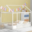 Metal Bed House Bed Frame With Fence