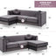 Delray - Micro Suede Sofa Chaise