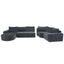 Modular Cloud Sectional Sofa Set, U-Shaped Upholstered Couch With Deep Seat