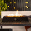 Tabletop, Propane Gas Fire Pit With Quick Connect Joint, Glass Wind Guard And Lava Rock, Outdoor, Portable - Black
