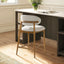 Locke - Modern Upholstered Counter Stool With Frame - Salt / Pepper