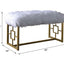 Bagley II - Bench Faux Fur - White / Gold