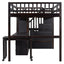 Loft Bed With Stairs, Bookshelf, Drawers, Desk & Wardrobe, Space Saving Multifunctional Furniture