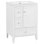 Modern Bathroom Vanity With Sink, Soft Close Drawers & Door, Storage Rack