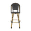 Outdoor Rattan And Aluminum French Barstools (Set of 2)